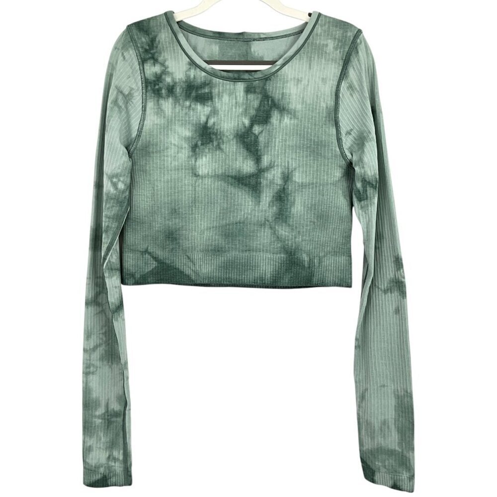 Lululemon Ebb to Street Long Sleeve Shirt Marble Dye Marble Dye Tidewater Te 6 - Picture 1 of 6
